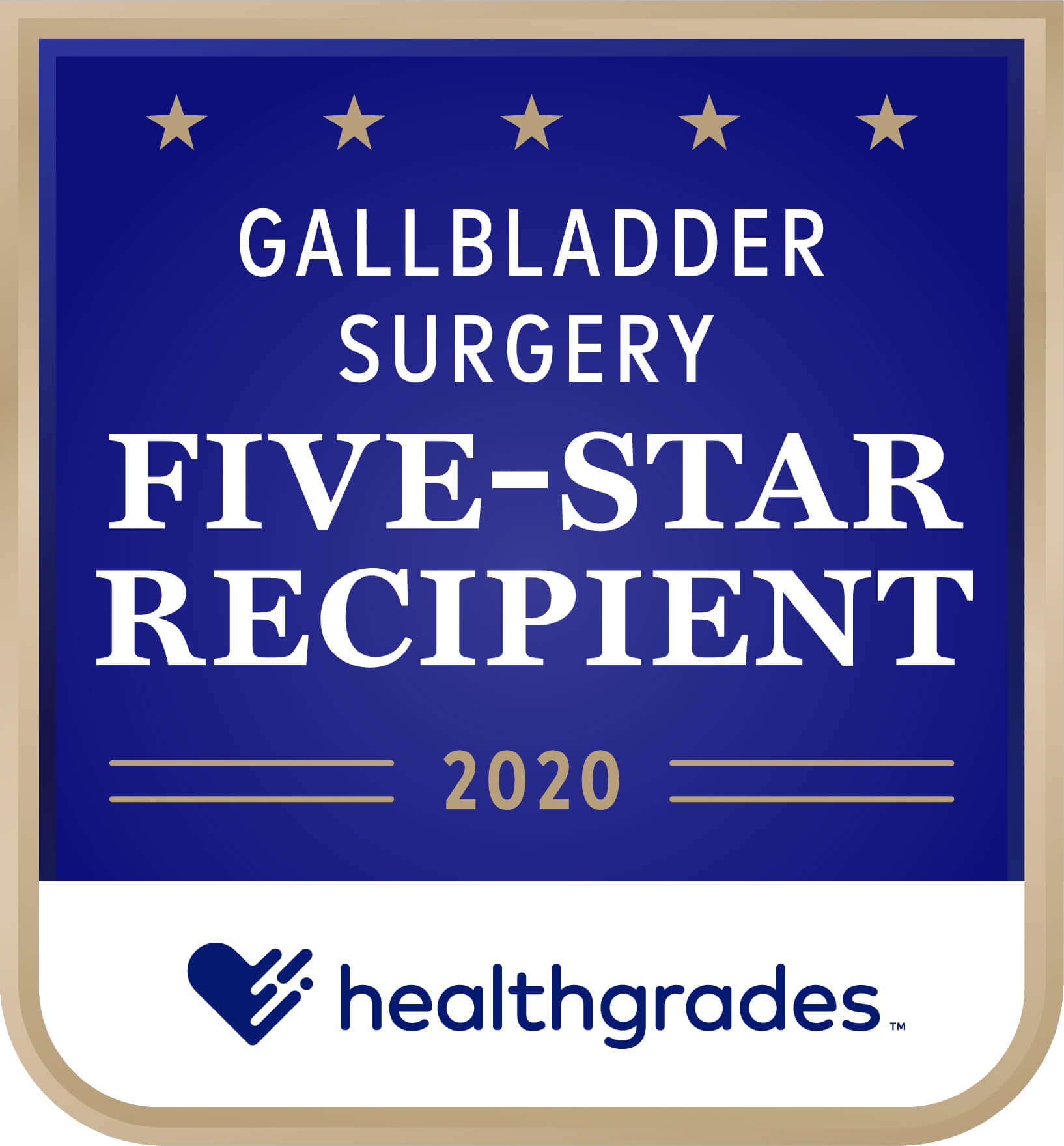 Healthgrades Five-Star Recipient for Gallbladder Surgery Award 2020