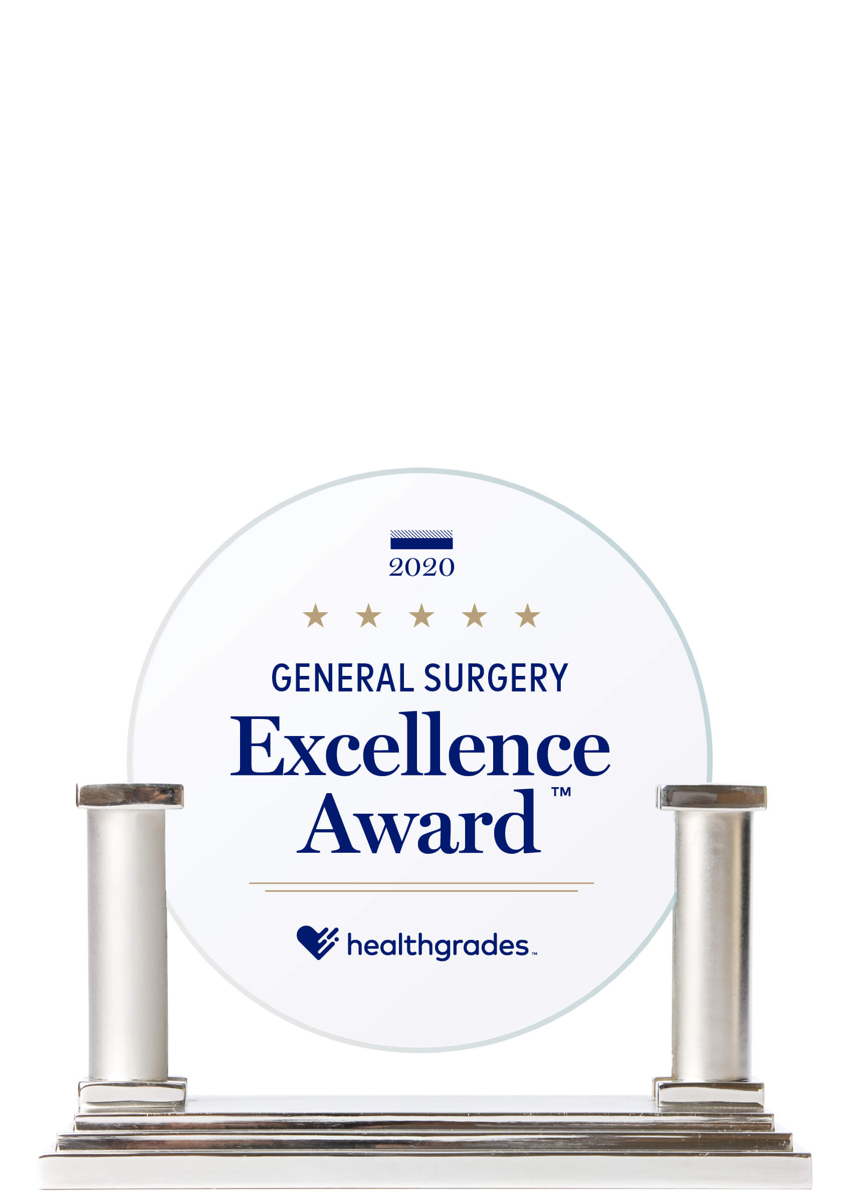 Healthgrades Excellence Award for General Surgery Trophy 2020